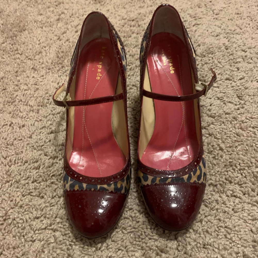 Kate Spade Leopard Mary Jane Heel Size 7.5